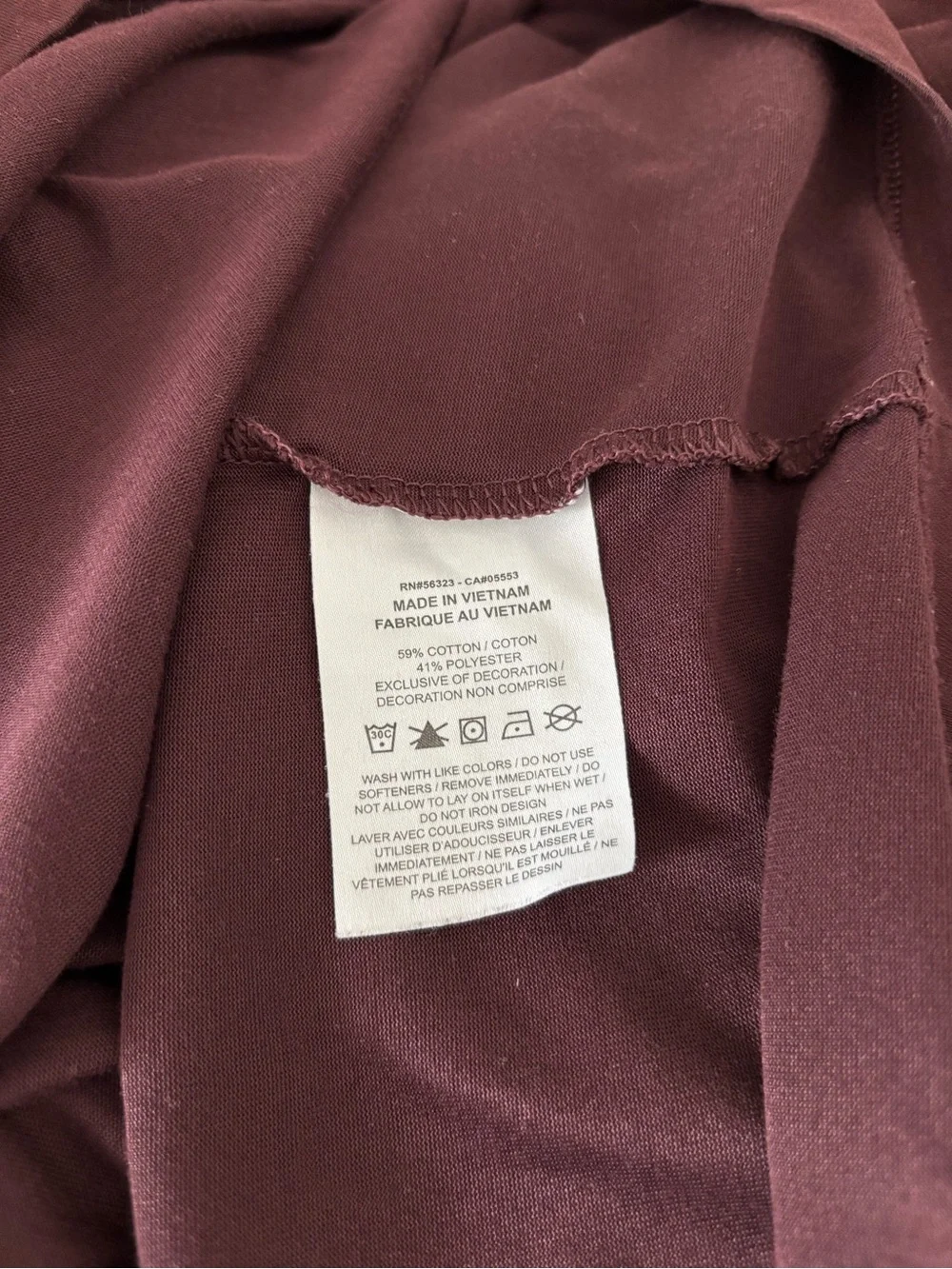 Nike Dri-FIT T-Shirt Burgundy Long Sleeve Logo Graphic Crew Neck Men 3XL Workout